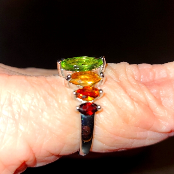 GENUINE Tourmaline Sterling Silver Ring---NWOT - Picture 5 of 7